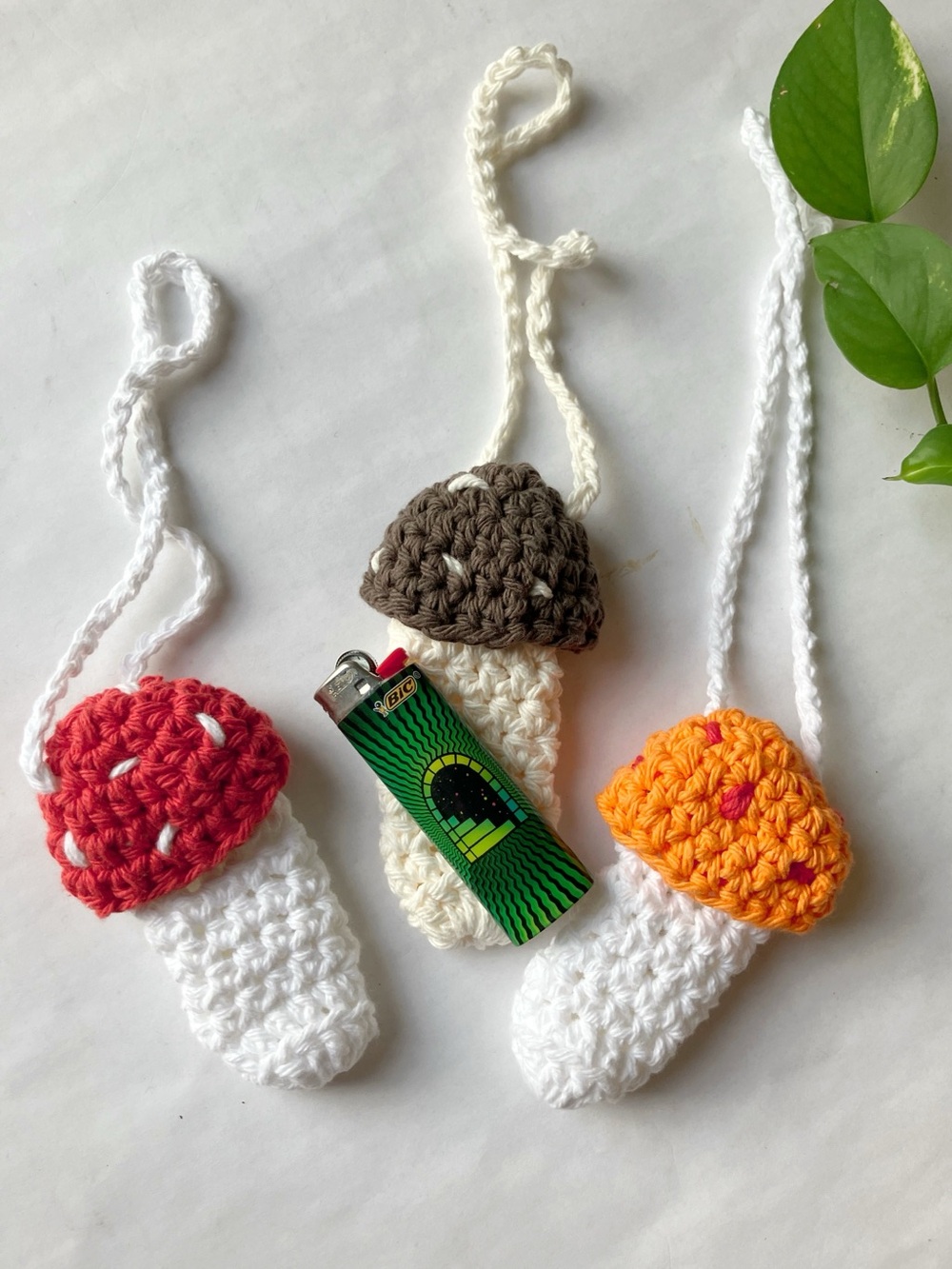 Crochet Mushroom Pouch Charm